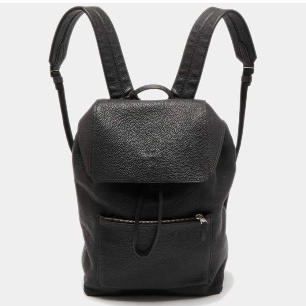 Coach Manhattan backpack pebbled black leather
